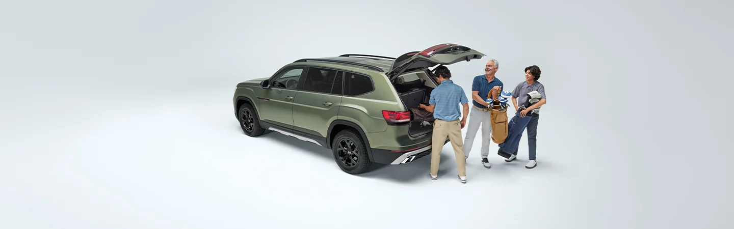 2025 Volkswagen Atlas Specs green back view