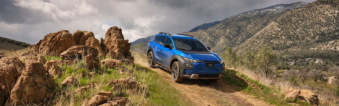 blue 2026 Subaru Trailseeker in Waco, TX on hill