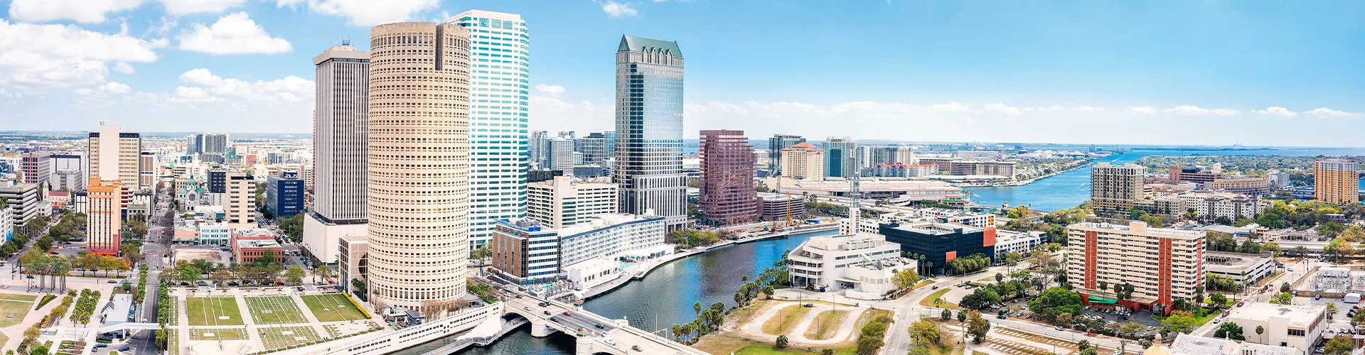 Background image with a cityscape