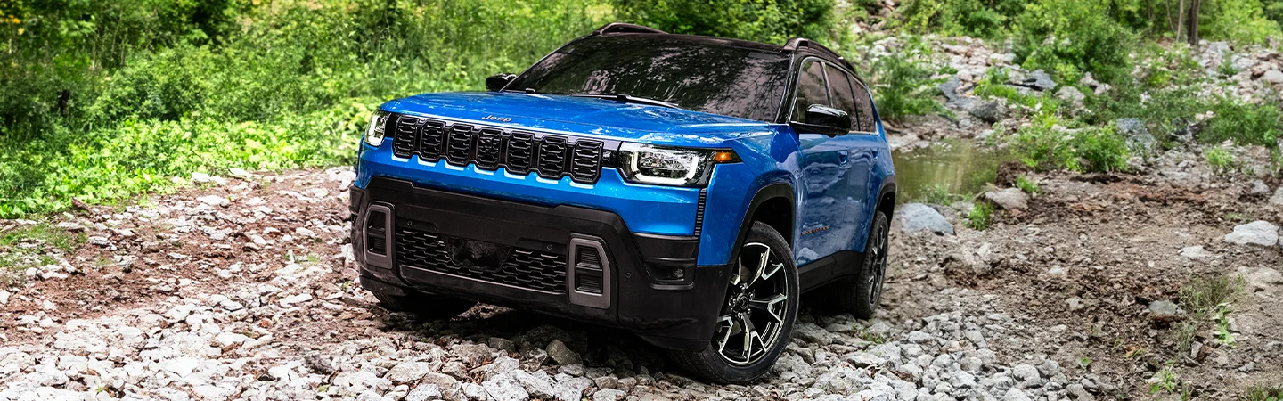 blue brand new Jeep Cherokee