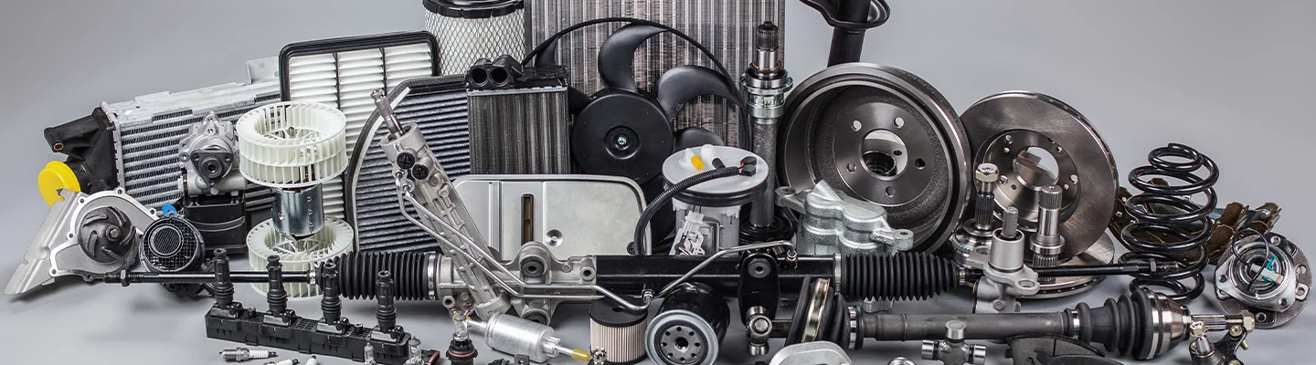 Many auto parts collage