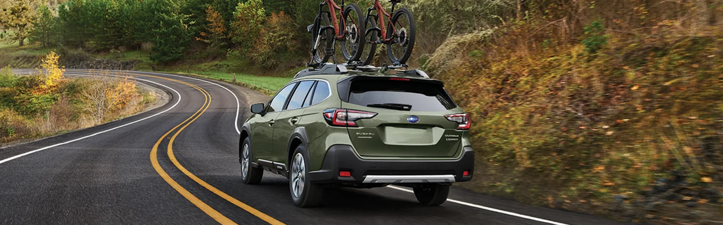 2025 Subaru Outback Specs green color back side view