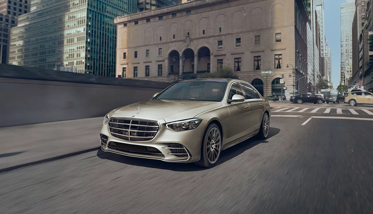 2026 Mercedes-Benz Vehicle driving through a city