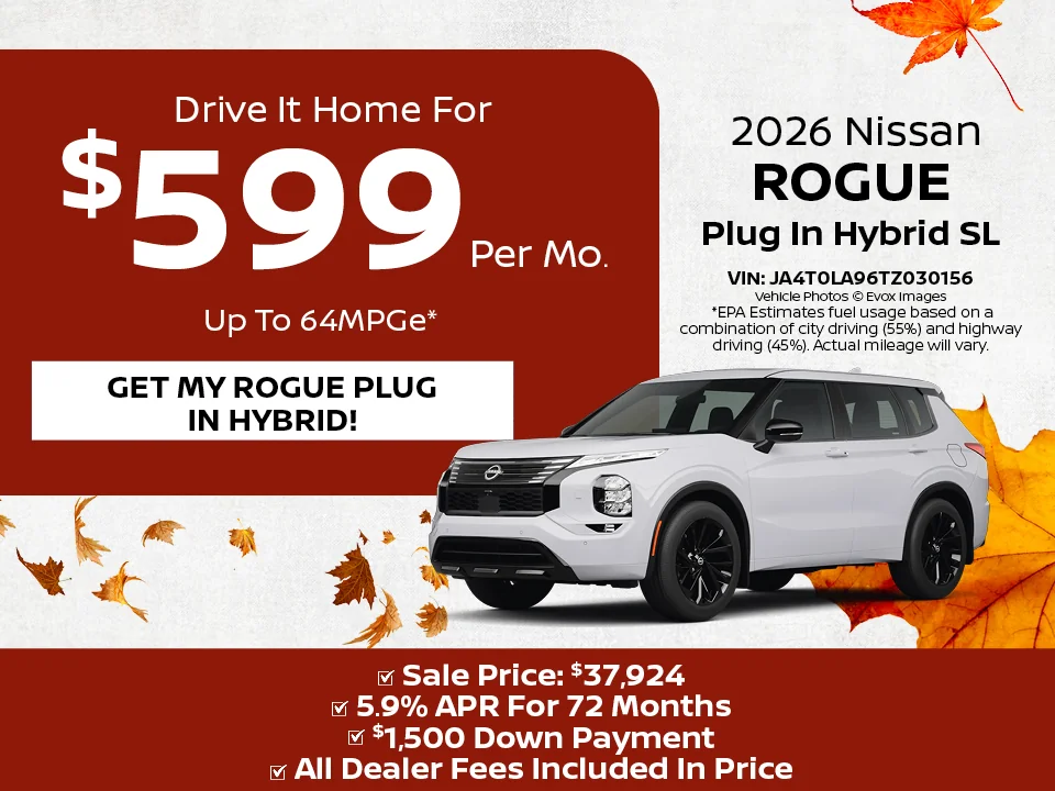 2026 Nissan Rogue Plug In Hybrid SL offer
