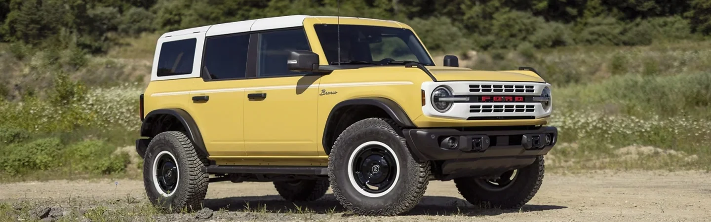 2024 Ford Bronco Sport vs Chevy Blazer side view and color yellow