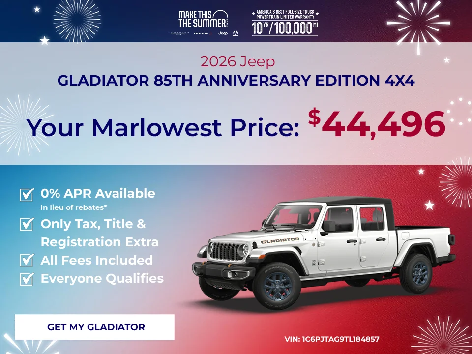 2026 Jeep Gladiator 85TH ANNIVERSARY EDITION 4X4 offer