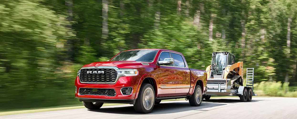 RAM Truck towing a trailer
