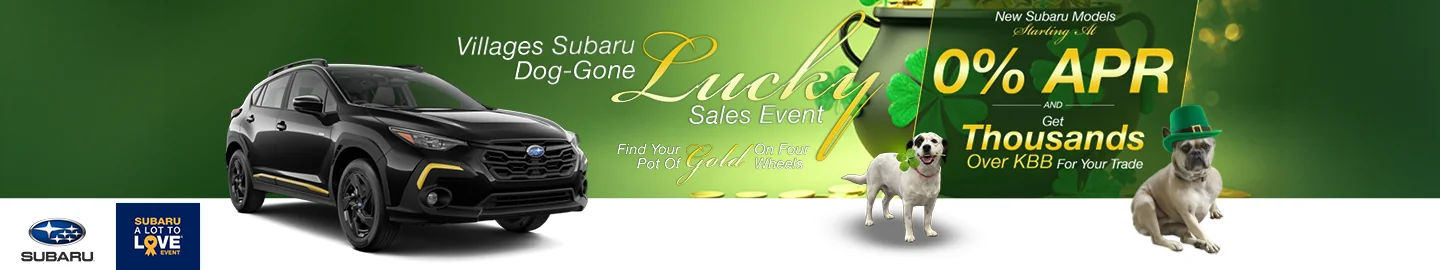 Dog-gone lukcy sales event at Village Subaru