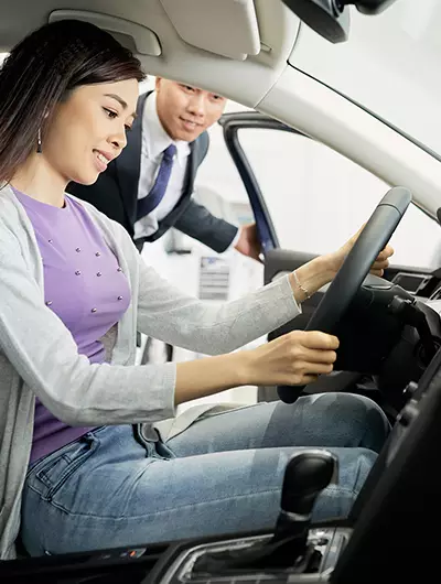 Customer completing a Subaru finance application online