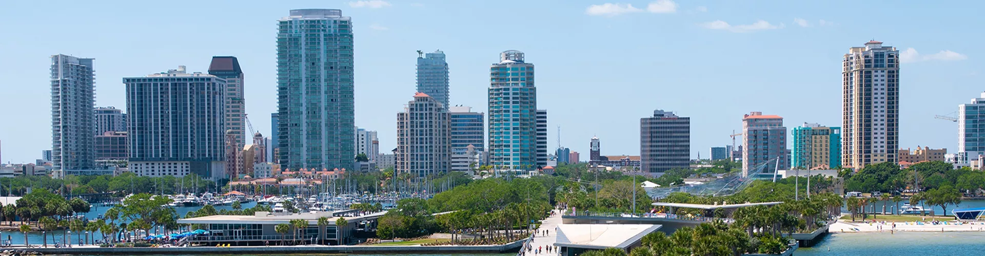 View of the city of St. Petersburg, FL