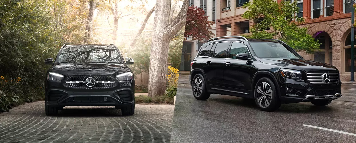 Mercedes-Benz vehicles side by side