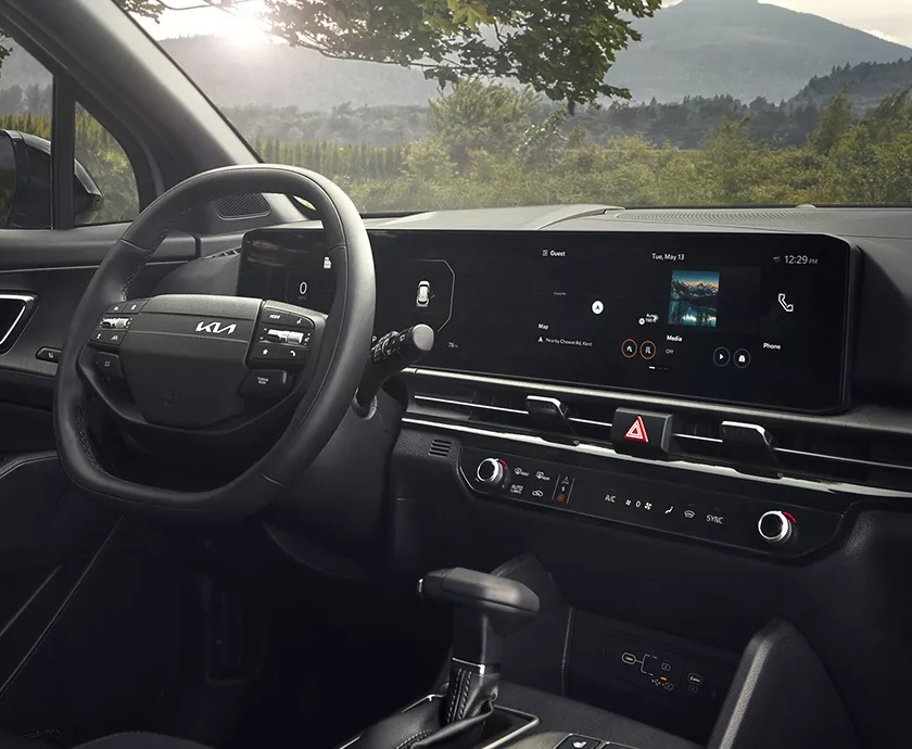 2027 Kia Sportage interior showing the front seating area