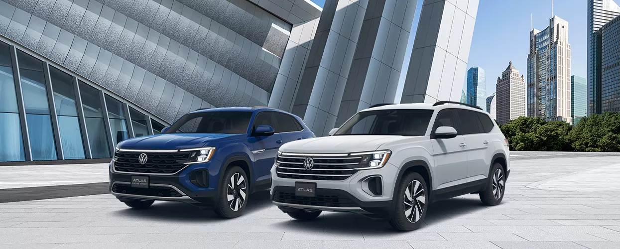2026 Volkswagen Atlas and Atlas Cross Sport side by side