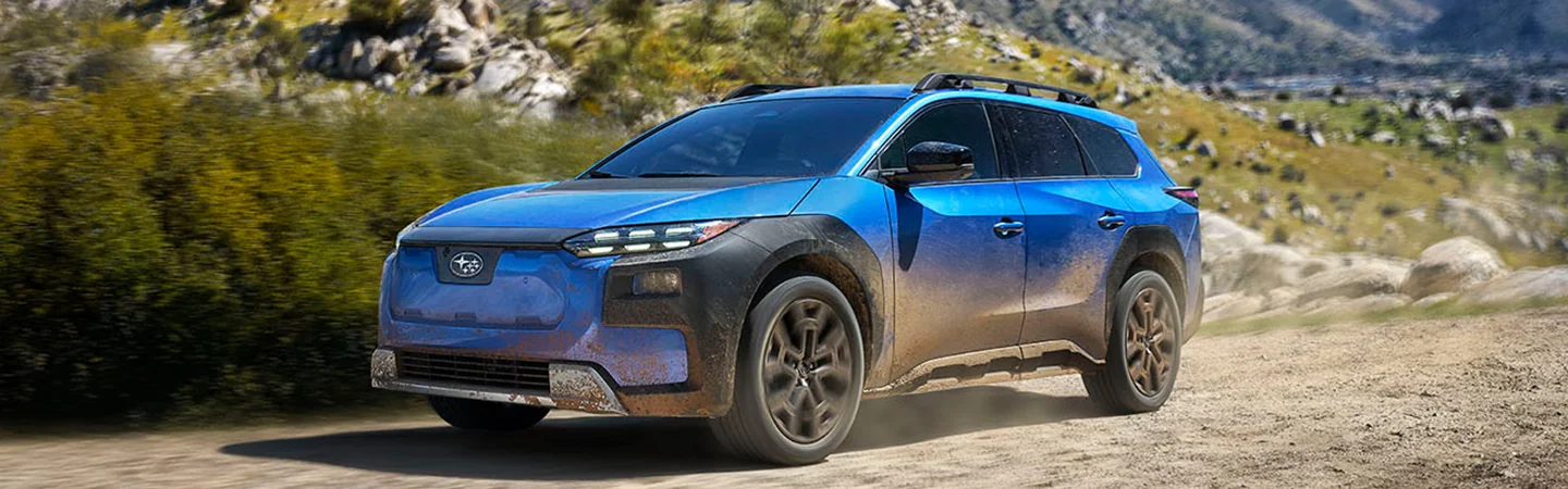 front view of a muddy 2026 Subaru Trailseeker Premium