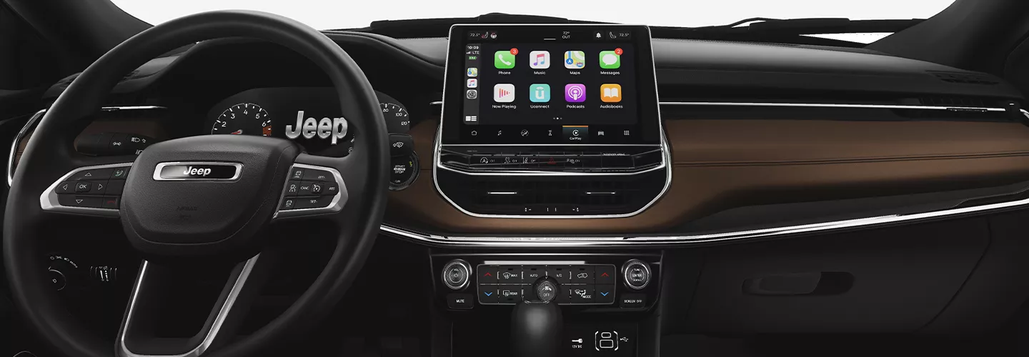 Interior view of a 2025 Jeep Compass