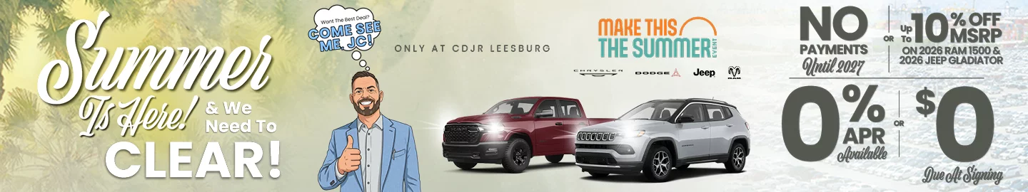 Summer Is Here! & We Need To CLEAR! Only At CDJR Leesburg
