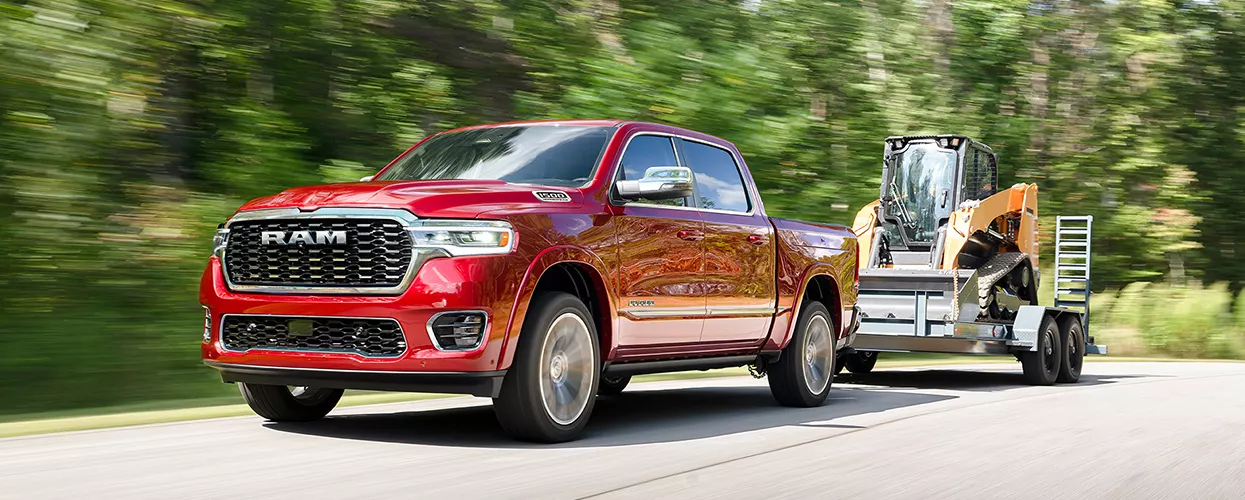 RAM Truck towing a trailer