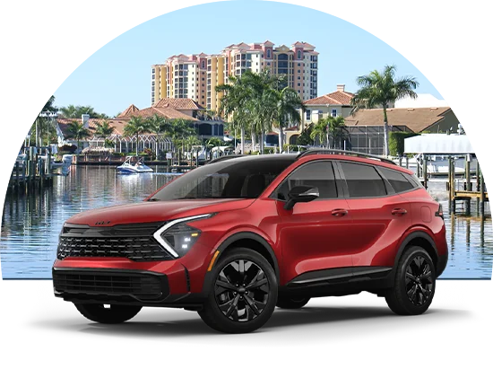 brand new Kia SUV in sunny Cape Coral