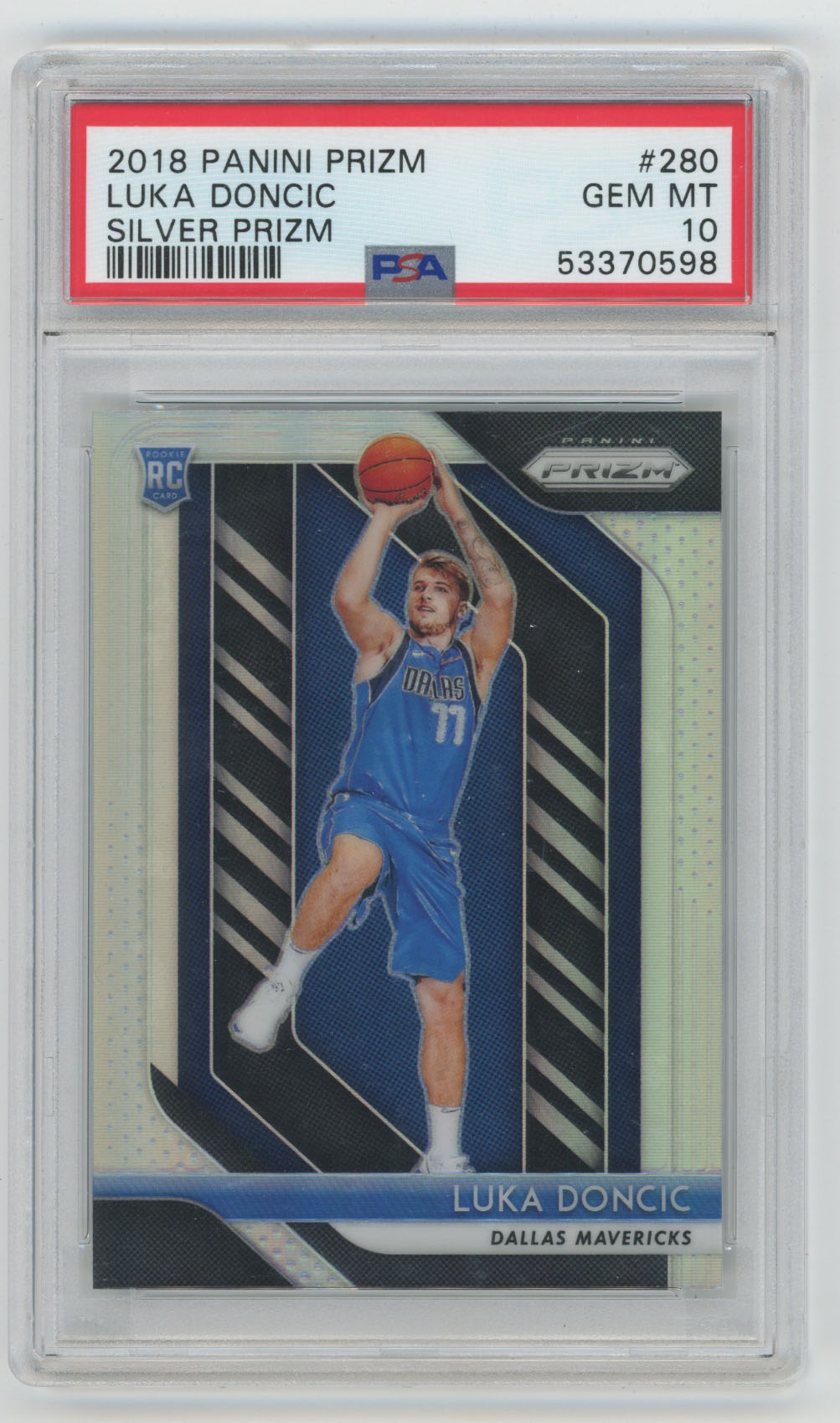 2018 Panini Silver Prizm 280 Luka Doncic RC PSA 10