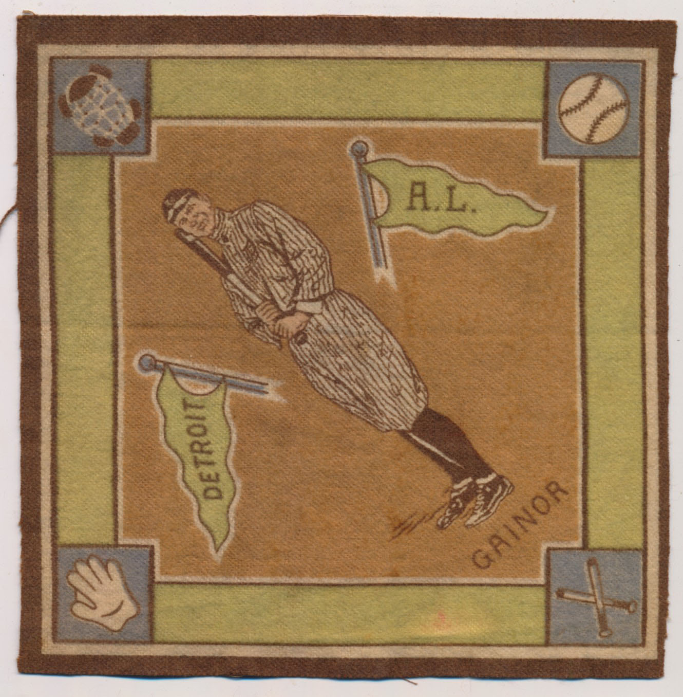 1914 B18 Blanket  Del Gainor (brown infield) VG-Ex/Ex