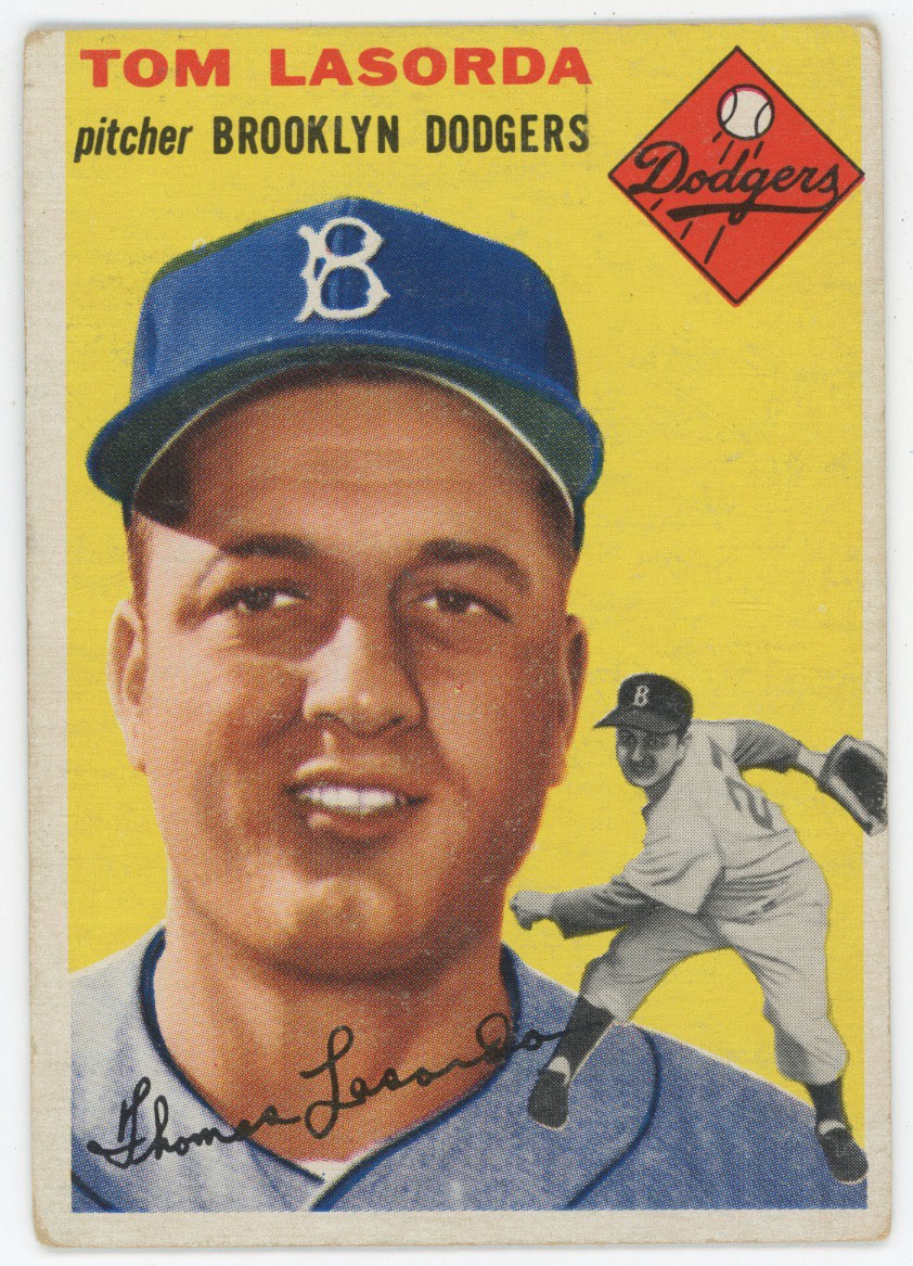 1954 Topps 132 LaSorda RC VG+