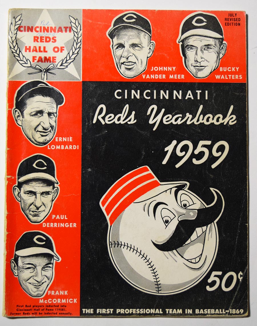 1959 Yearbook  Cincinnati Reds VG