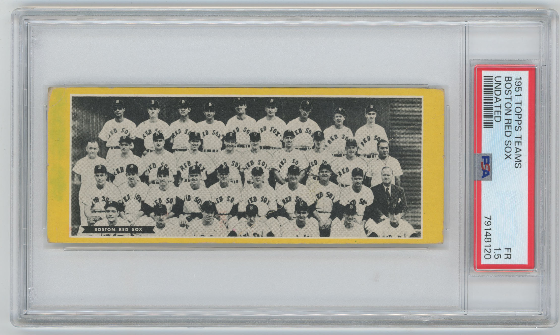 1951 Topps Team Cards  Boston Red Sox PSA 1.5