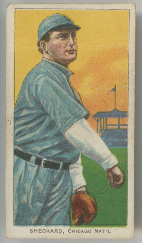 1909 T206 432 Sheckard (glove showing) Fair-Good