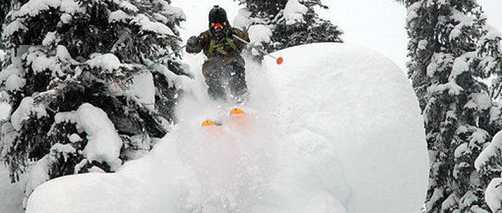 Skiing Powder Pillows at CMH K2