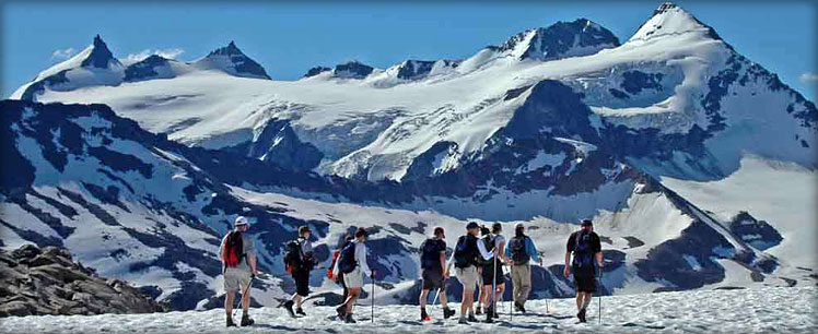 Heli-Hikers and Guide