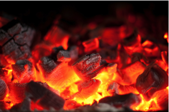 Walk on fire Burning hot coals