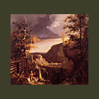 Daniel Boone Sitting At the Door of His Cabin on the Great Osage Lake Kentucky