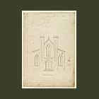 Front Elevation Drawing for St. Luke's Episcopal Church, Catskill, NY