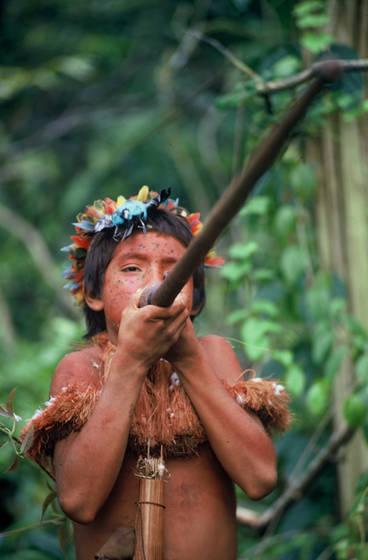 Amazon_indian__shooting_blow_gun