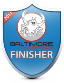 2011 Baltimore Marathon Finisher Badge