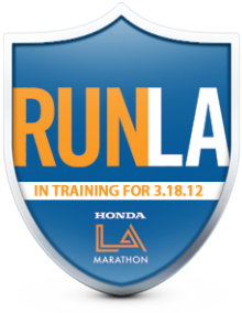 2012 Honda LA Marathon - In Training Badge