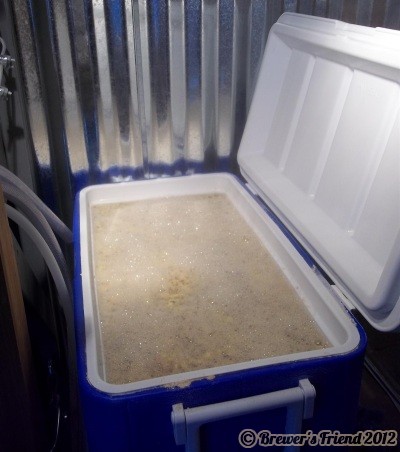 10 gallon batch beer mash