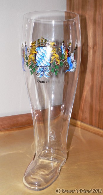boot shaped beer glass
