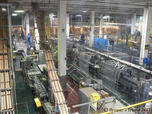 coors brewery packaing line