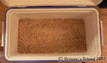 mash tun with grains
