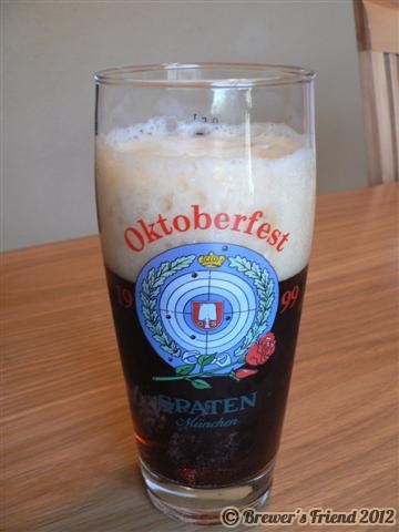 oktoberfest recipe and beer glass