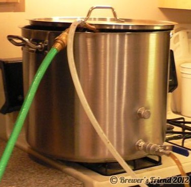 wort chiller in action