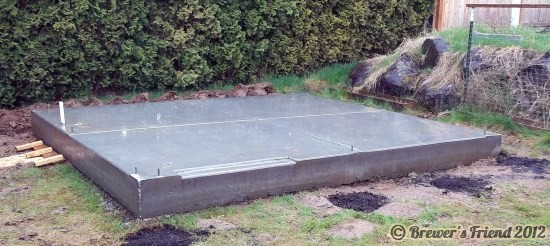Brew shed slab
