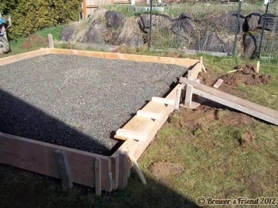 Brew shed slab prep work