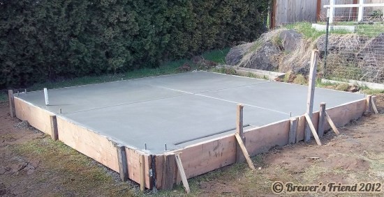 Brew shed slab