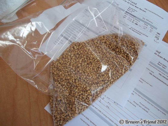 wheat malt crush in bag