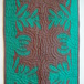 Hawaiian Quilt Table Runner / Wall Hanging + Gourd Vase