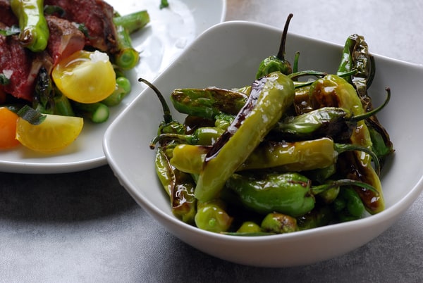 Sous vide steak shishito peppers pepper Sous vide steak shishito peppers pepper