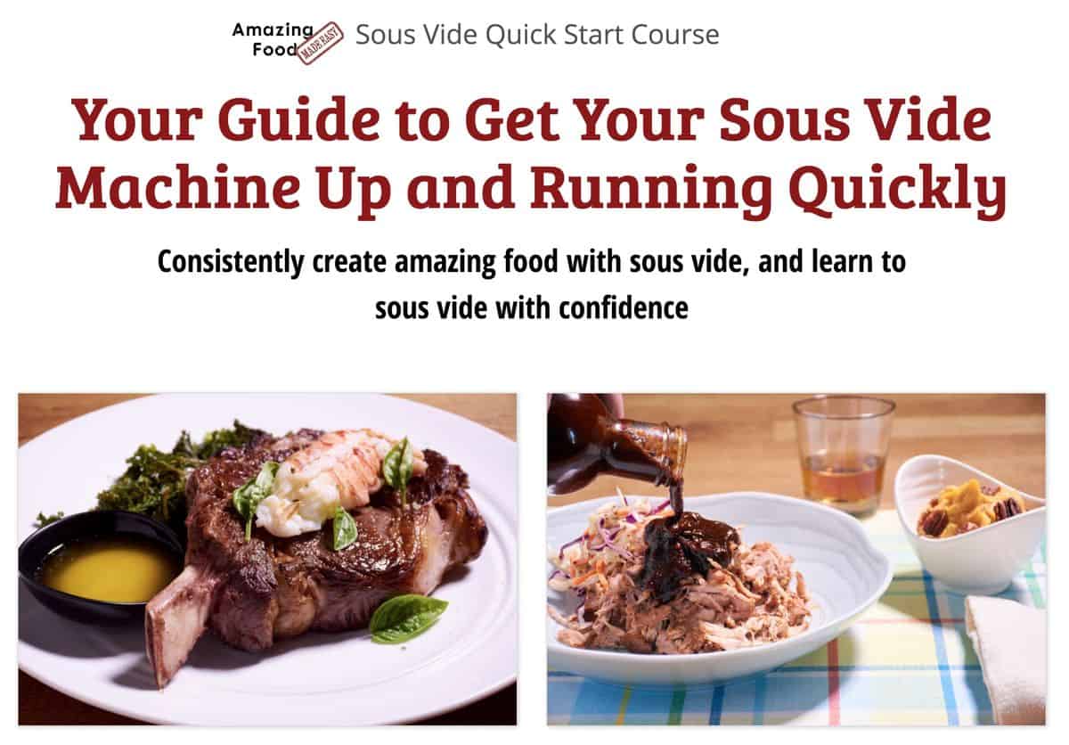 Cooking course quick start sous vide call Cooking course quick start sous vide call