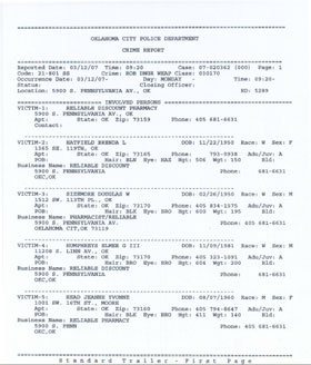 March 2007 crime report